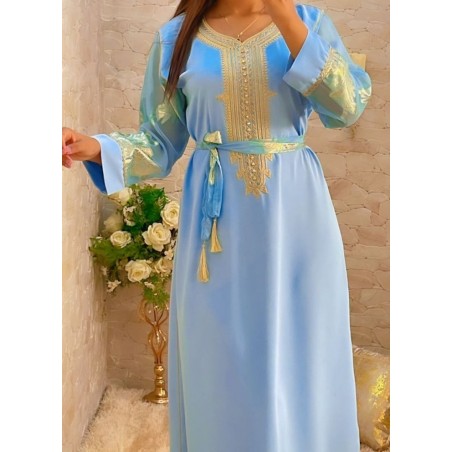 caftan bleu ciel - caftan bleu ciel