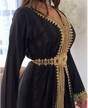 black kaftan dress - 1