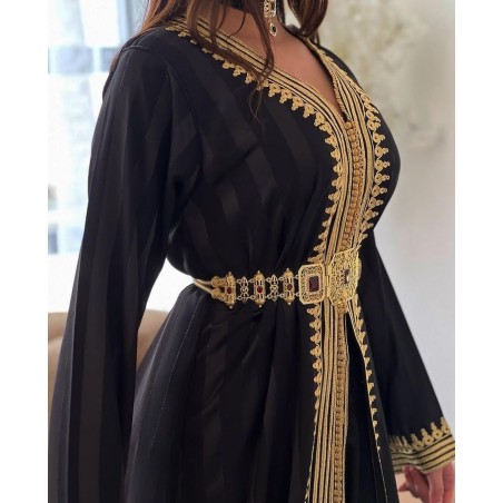 black kaftan dress - 1